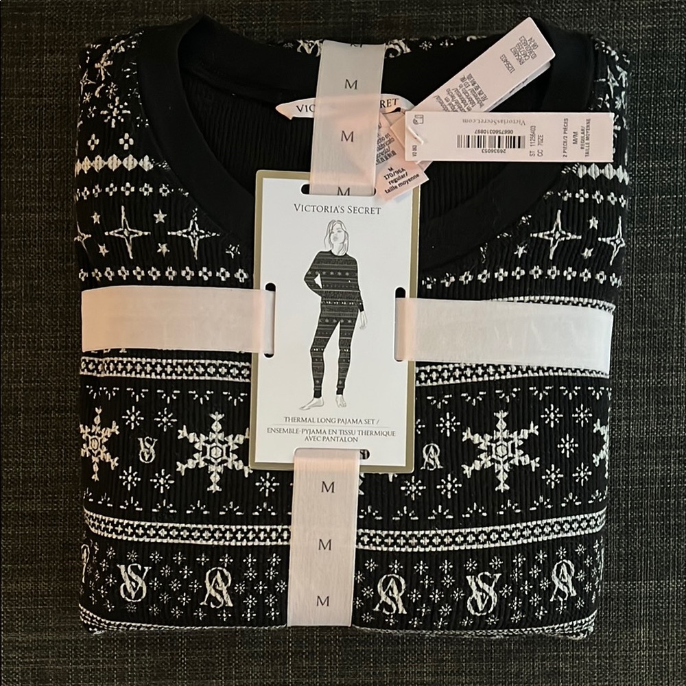 Victoria's Secret Black and White Pajama Set